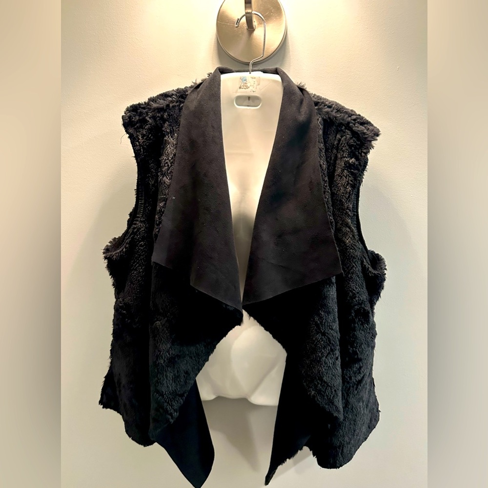 Black Faux Fur Vest